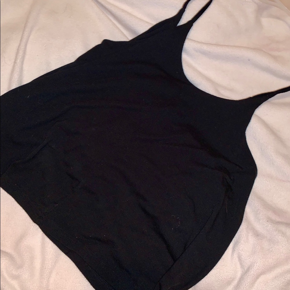 Poof! black tank top